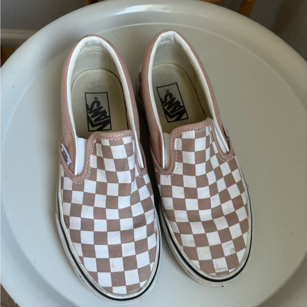 Pink checkered vans